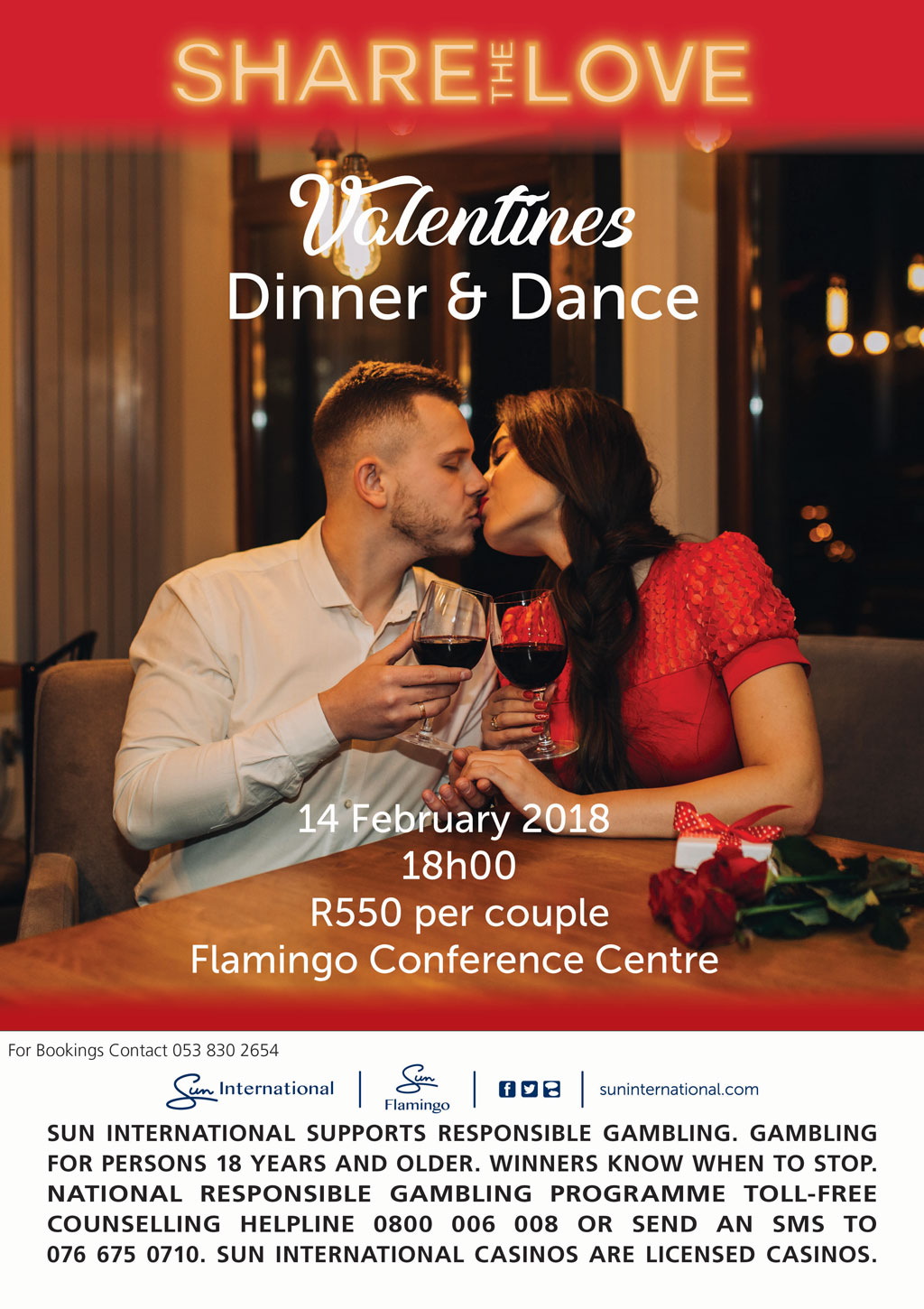 Valentines Dinner & Dance @ Flamingo Casino • Kimberley PORTAL