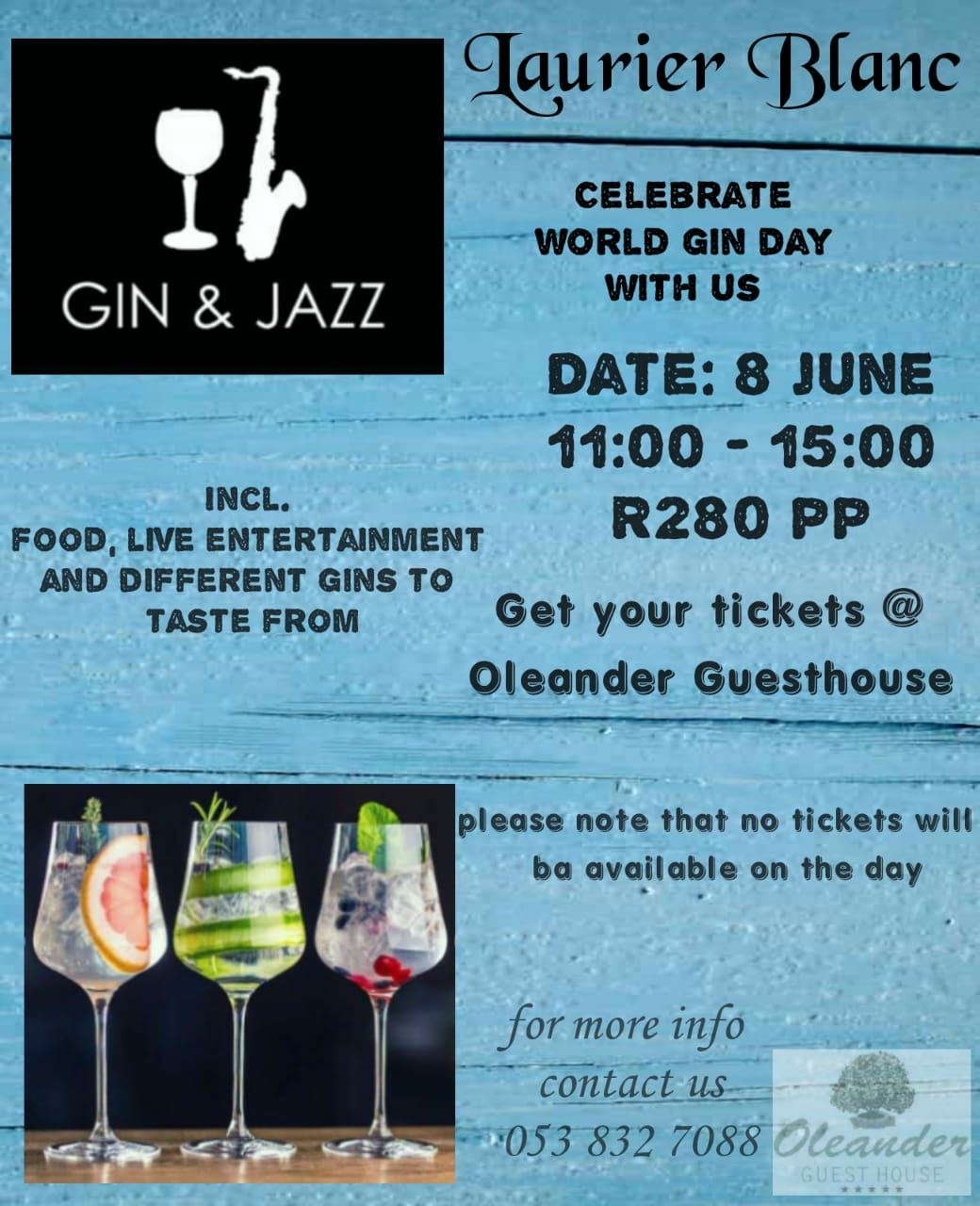 World_Gin_Day-Laurier_Blanc_Restaurant-EV-POSTER