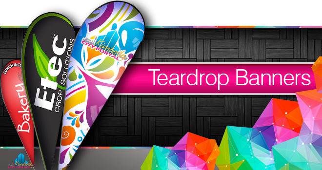 Printing of Tear drop Banners at NTLO Signs in Kimberley