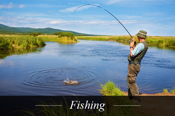 Fishing near Swanlake Luxury Accommodation at Magersfontein Memorial Golf Estate near Kimberley in Northern Cape