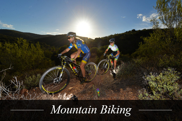 Mountaing Biking near Swanlake Luxury Accommodation at Magersfontein Memorial Golf Estate near Kimberley, Northern Cape