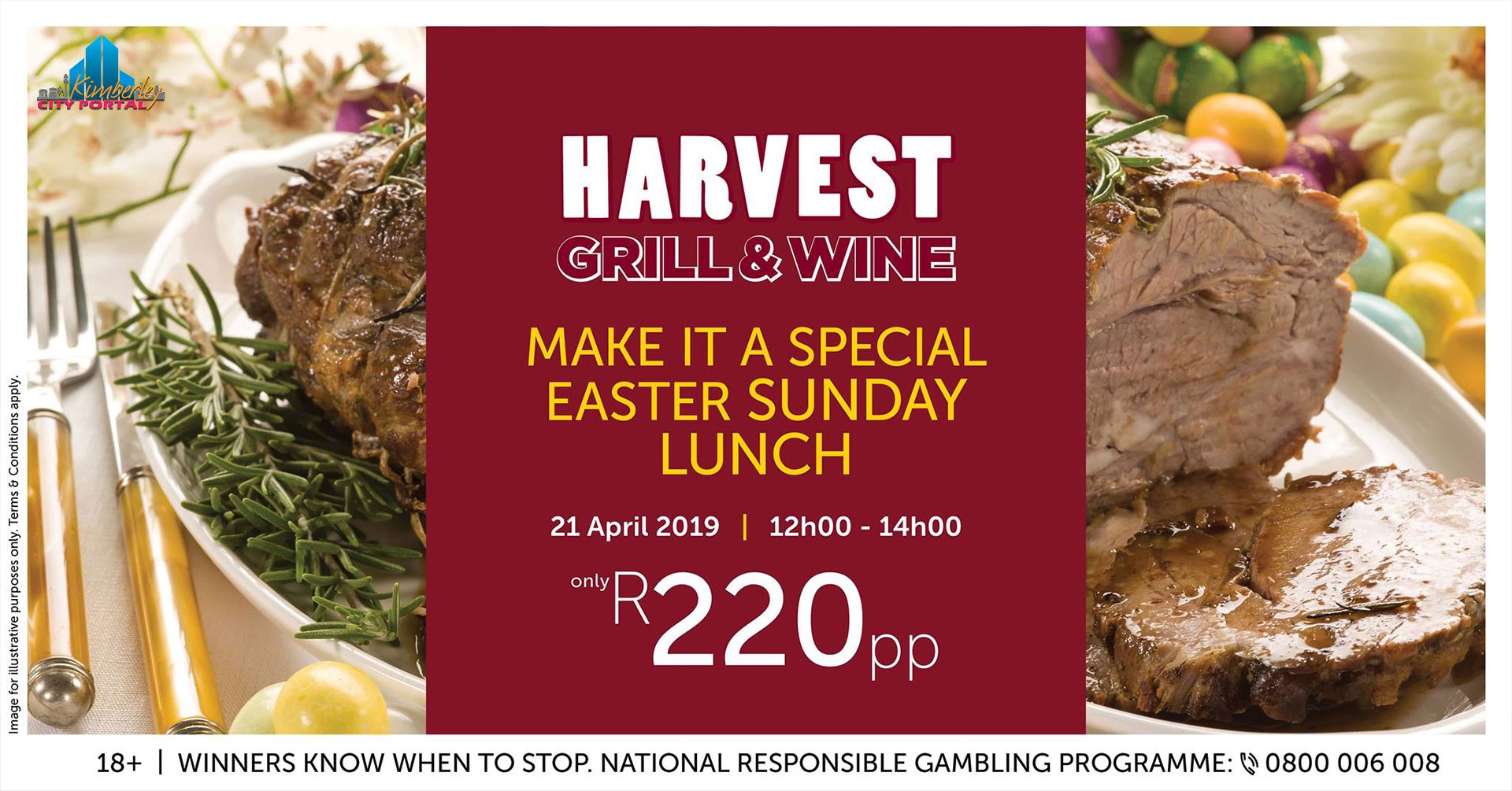 Easter Sunday Lunch Harvest Grill & Wine • Kimberley PORTAL