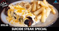 Suicide Steak Special @ The Couch Potato Restaurant