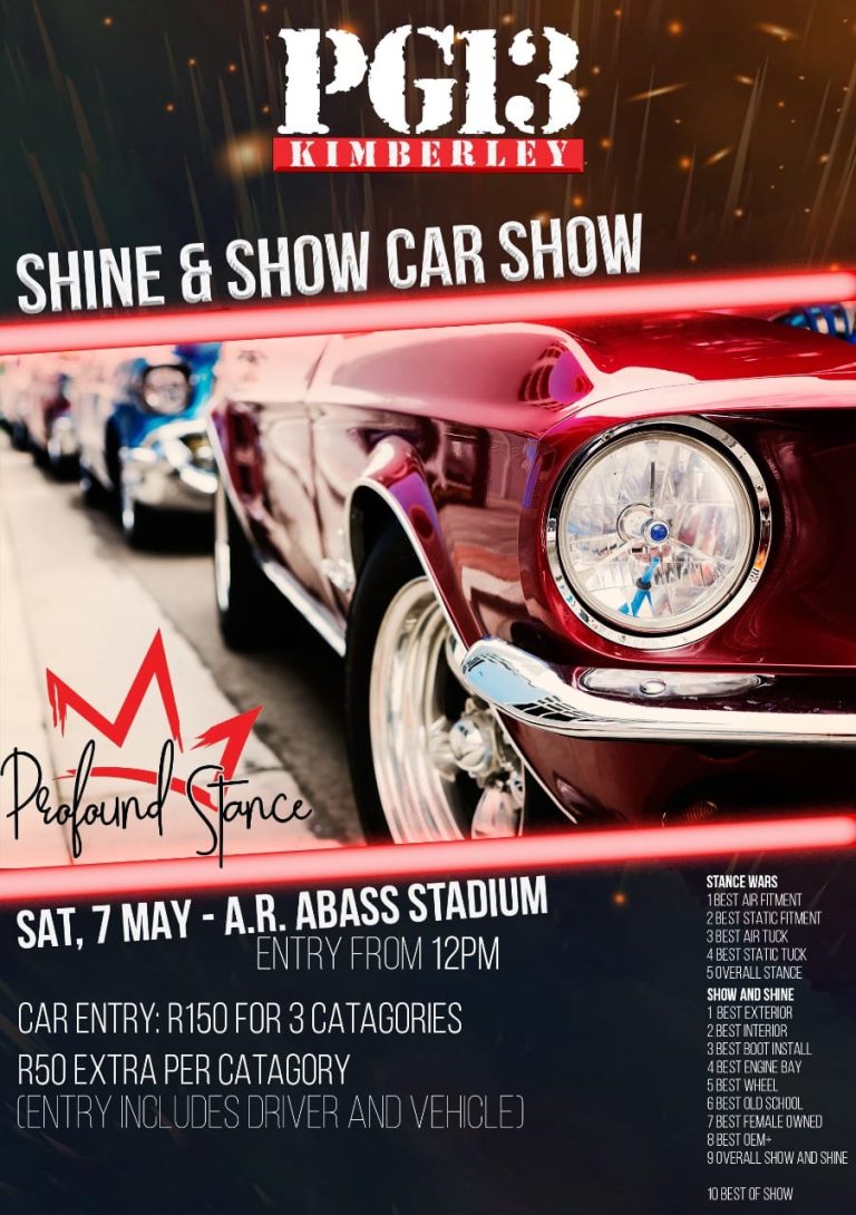 Shine & Show Car Show AR Abass Stadium • Kimberley PORTAL