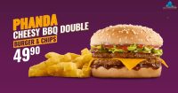 Phanda Cheesy BBQ Double Burger & Chips Special @ Steers