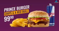 Prince Burger, Chips & a Red Bull @ Steers